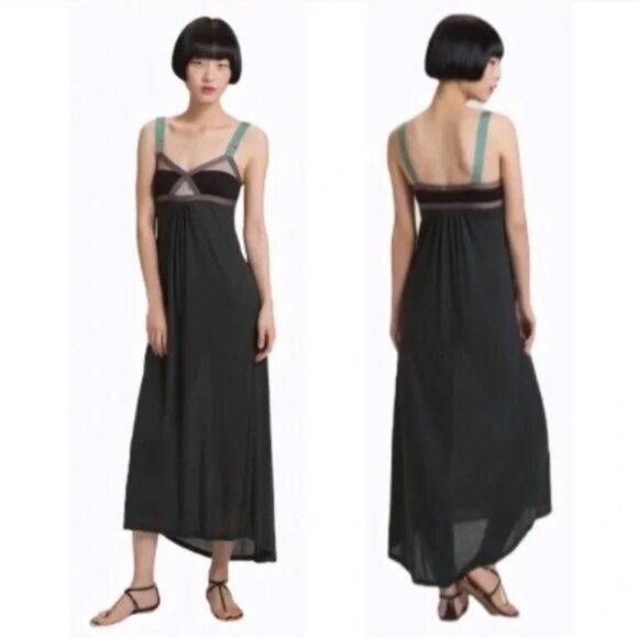 VPL ♡ Convexity Breaker Maxi Dress ♡ grey / blue / rust - Picture 9 of 15